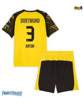 Borussia Dortmund Waldemar Anton #3 Echipament de Fotbal Replică 2025-26 Copii Acasa (+ Șorturi)